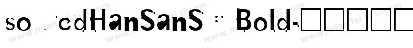 sourcdHanSanSC Bold字体转换